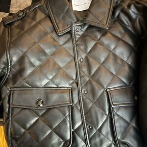 Rebecca Minkoff Black Quilted Bomber Jacket
